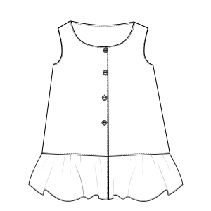 Patron ropa, Fashion sewing pattern, molde confeccion, patronesymoldes.com Dress 9064 GIRLS Dresses